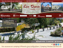 Tablet Screenshot of camping-lesparcs.com
